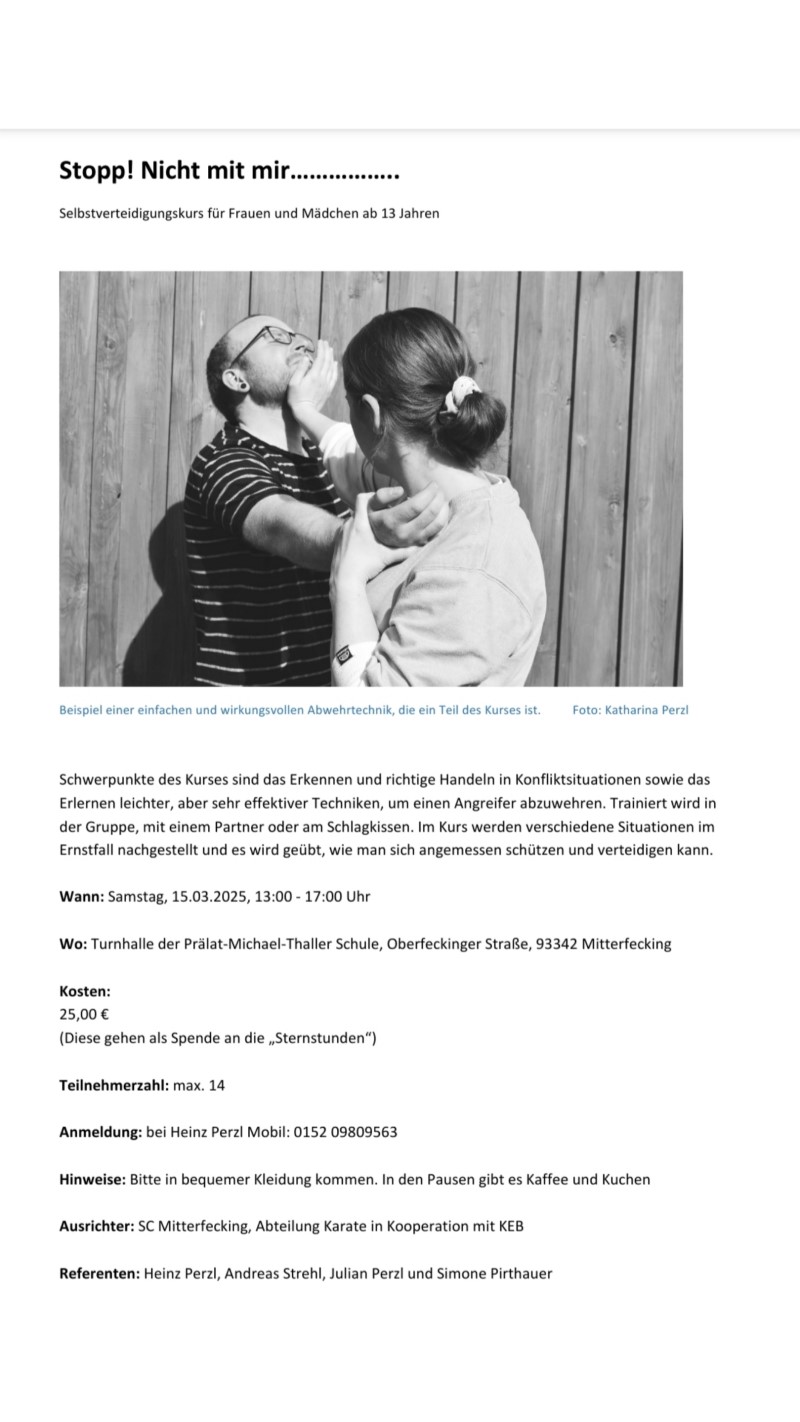 SV Kurs Sternstunden 150325